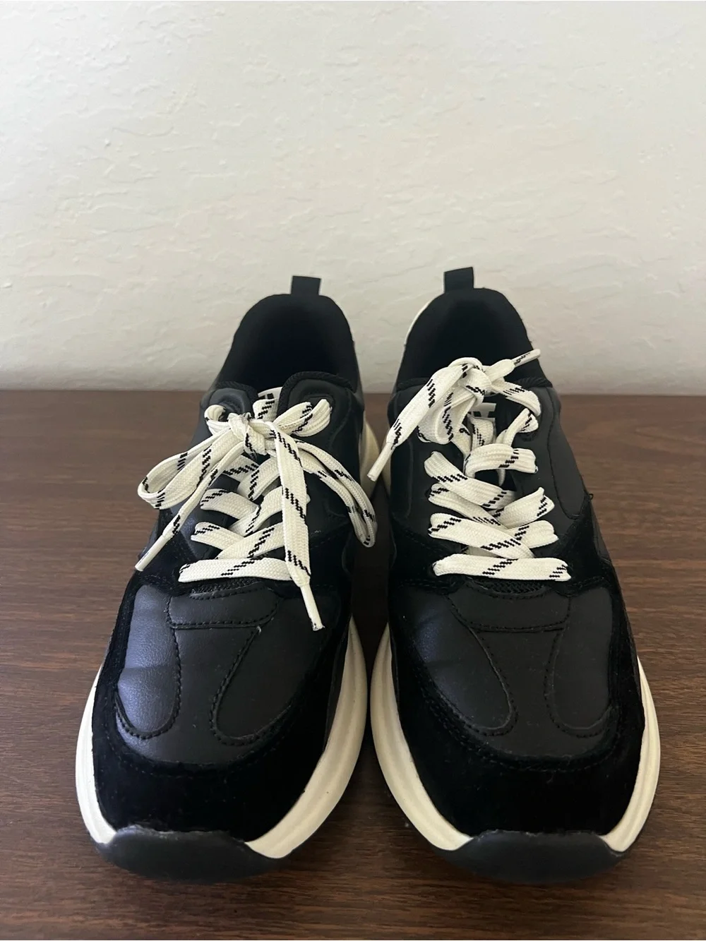 Steve Madden Black and White Chunky Athletic Sneakers